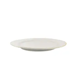 Prato Sobremesa Porcelana Schmidt - Dec. Filetado Ouro Itamaraty 0010