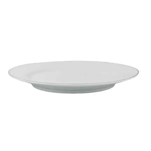 Prato Raso Porcelana Schmidt - Dec. Filetado Prata Itamaraty 0012