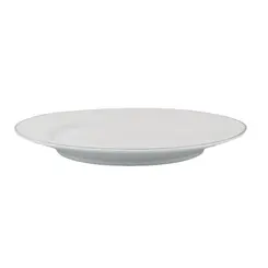 Prato Raso Porcelana Schmidt - Dec. Filetado Prata Itamaraty 0012