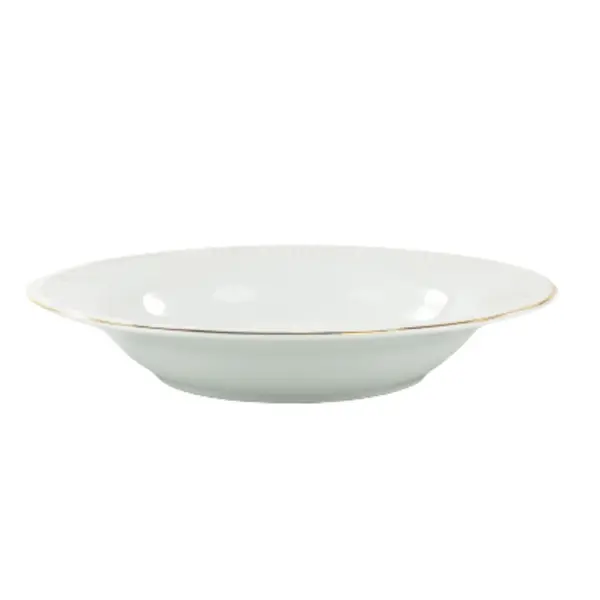 Prato Fundo Porcelana Schmidt - Dec. Filetado Ouro Pomerode 0010