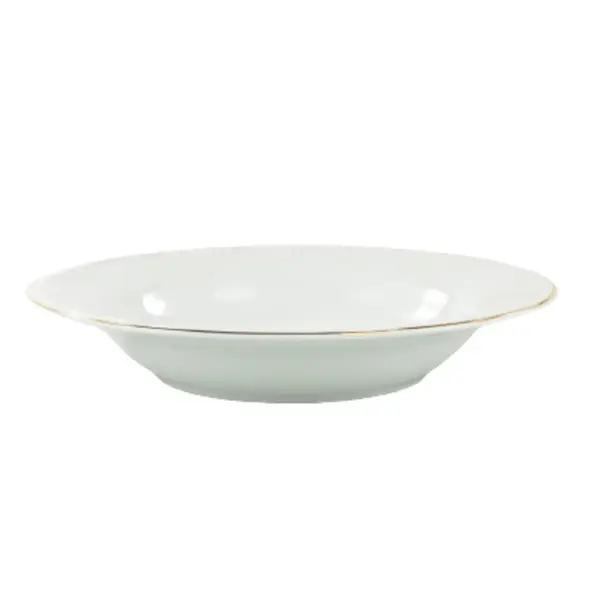 Prato Fundo Porcelana Schmidt - Dec. Filetado Ouro Pomerode 0010