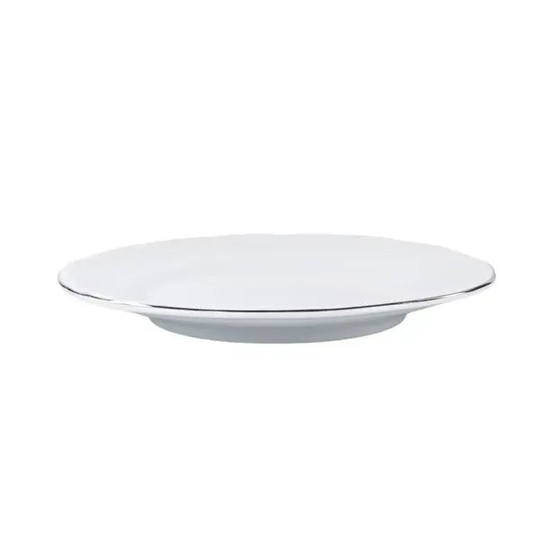 Prato Sobremesa Porcelana Schmidt - Dec. Filetado Prata Pomerode 0012