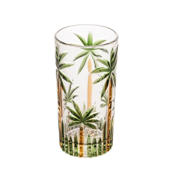 Conjunto 6 Copos Altos 360ml Palm Tree Handpaint