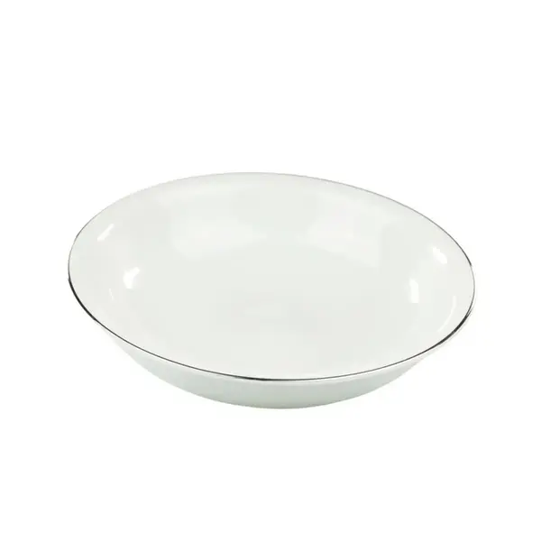 Saladeira Porcelana Schmidt - Dec. Filetado Prata Itamaraty 0012