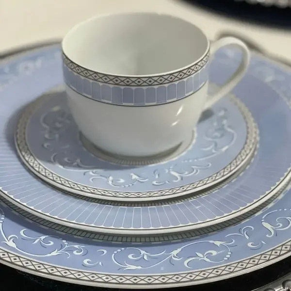 Xícara Chá Com Pires 200ml Porcelana Schmidt - Dec. Diva