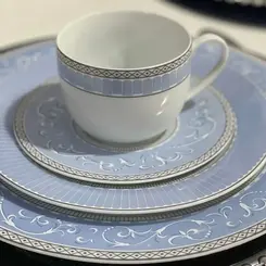 Xícara Chá Com Pires 200ml Porcelana Schmidt - Dec. Diva