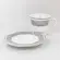 Xícara Chá com Pires 200 ml Porcelana Schmidt - Dec. Bauhaus