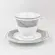 Xícara Chá com Pires 200 ml Porcelana Schmidt - Dec. Bauhaus