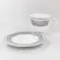 Xícara Chá com Pires 200 ml Porcelana Schmidt - Dec. Bauhaus