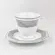 Xícara Chá com Pires 200 ml Porcelana Schmidt - Dec. Bauhaus