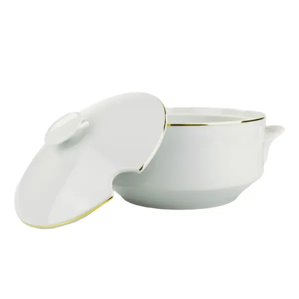 Sopeira Porcelana Schmidt - Dec. Filetado Ouro Itamaraty 0010