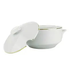 Sopeira Porcelana Schmidt - Dec. Filetado Ouro Itamaraty 0010