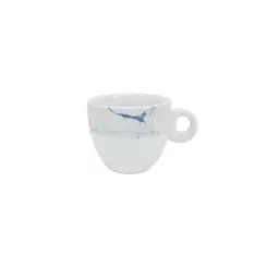 Xícara Chá com Pires 160ml Porcelana Schmidt - Dec. Mármore Azul