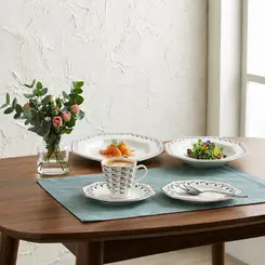 Aparelho Jantar e Chá 30 Peças Porcelana Schmidt - Dec. Mantiqueira 2397