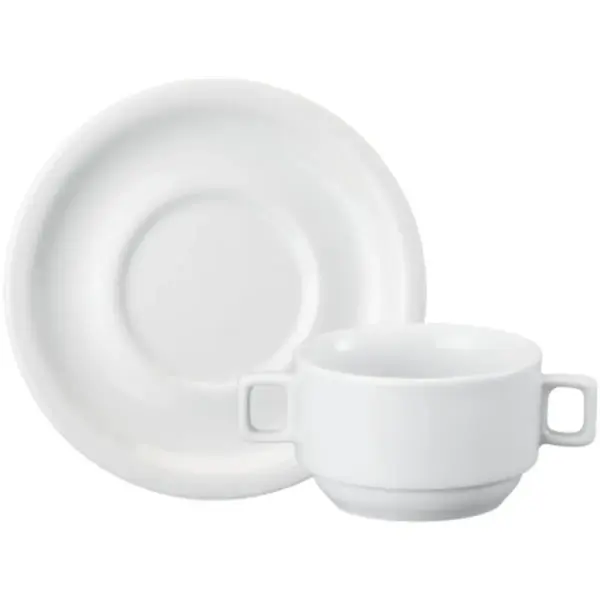 Xicara Consume com Pires Porcelana Schmidt - Mod. Protel 073