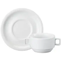 Xicara Consume com Pires Porcelana Schmidt - Mod. Protel 073
