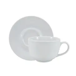 Xicara Jumbo com Pires 345 ml Porcelana Schmidt - Mod. Sofia