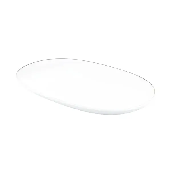 Travessa Rasa Oval 28 cm Porcelana Schmidt - Dec. Filetado Prata Itamaraty 0012