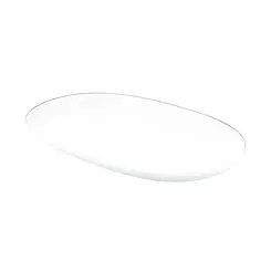 Travessa Rasa Oval 28 cm Porcelana Schmidt - Dec. Filetado Prata Itamaraty 0012
