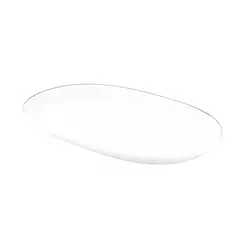 Travessa Rasa Oval 28 cm Porcelana Schmidt - Dec. Filetado Prata Itamaraty 0012