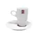 Xicara Chá Com Pires 200ml Porcelana Schmidt - Mod. Sofia Alta Café Expresso Vermelho