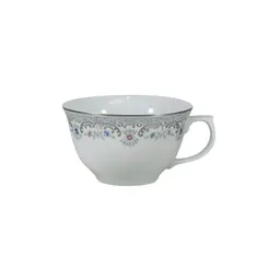 Xícara Chá com Pires Porcelana Schmidt - Dec. Saint Germain Izabel 2339