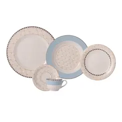 Aparelho Jantar e Chá 20 Peças Porcelana Schmidt - Dec. Pantanal 2391