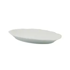 Travessa Rasa Oval 28cm Porcelana Schmidt - Dec. Filetado Ouro Pomerode 0010