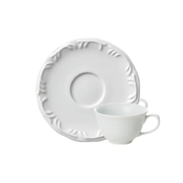 Xicara Café sem Pé com Pires Porcelana Schmidt - Mod. Pomerode 114