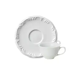 Xicara Café sem Pé com Pires Porcelana Schmidt - Mod. Pomerode 114
