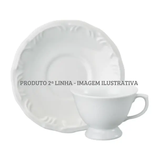 Xicara Chá com Pires Porcelana Schmidt - Mod. Pomerode 114 2ª Linha
