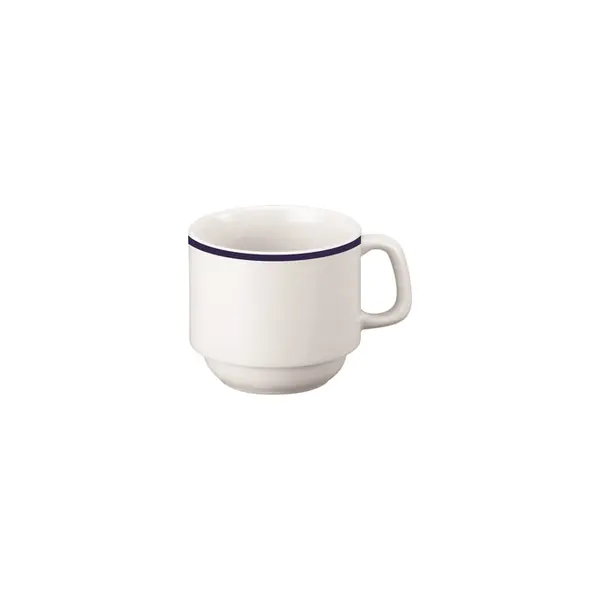 Xícara Chá com Pires Porcelana Schmidt - Dec. Filete Azul 2358