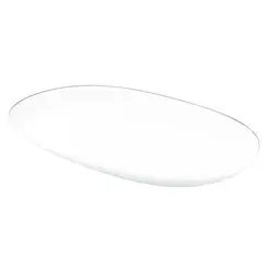 Travessa Rasa Oval 36 cm Porcelana Schmidt - Dec. Filetado Prata Itamaraty 0012