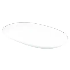 Travessa Rasa Oval 36 cm Porcelana Schmidt - Dec. Filetado Prata Itamaraty 0012