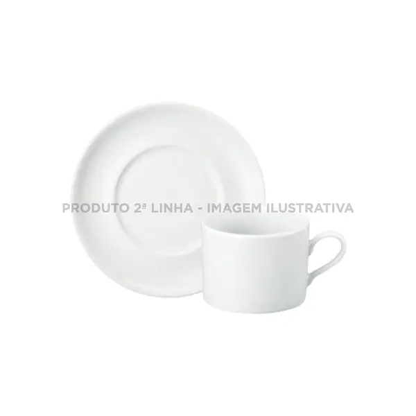 Xicara Chá com Pires Porcelana Schmidt - Mod. Brasilia 228 2ª Linha