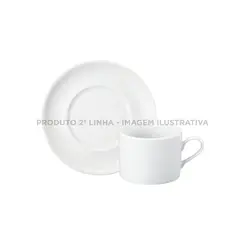 Xicara Chá com Pires Porcelana Schmidt - Mod. Brasilia 228 2ª Linha
