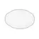 Travessa Rasa Oval 28cm Porcelana Schmidt - Dec. Filetado Prata Pomerode 0012