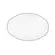 Travessa Rasa Oval 28cm Porcelana Schmidt - Dec. Filetado Prata Pomerode 0012