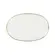 Travessa Rasa Oval 36cm Porcelana Schmidt - Dec. Filetado Ouro Itamaraty 0010