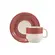 Xícara Chá com Pires 200 ml Porcelana Schmidt - Dec. Cilíndrica Pintura à  Mão Vermelho
