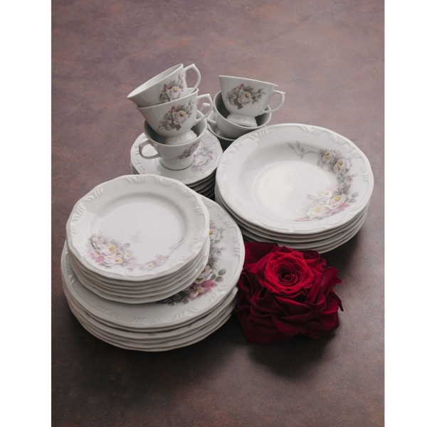 Aparelho de Chá e Café Porcelana Schmidt 53 peças - Dec. Vitoria 0397 em  Promoção na Americanas