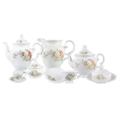 Aparelho Chá e Café 53 Peças Porcelana Schmidt - Dec. Eterna E351