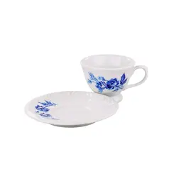 Xícara Café com Pires Porcelana Schmidt - Dec. Cora 2267