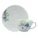 Xícara Chá com Pires 200ml Porcelana Schmidt - Dec. Acqua Blue