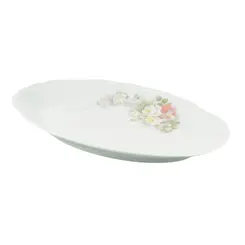 Travessa Rasa Oval 36cm Porcelana Schmidt - Dec. Eterna E351