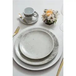 Xícara Chá com Pires Porcelana Schmidt - Dec. Concreto 2383