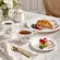 Aparelho com Bowl e Caneca 16 Peças Porcelana Schmidt - Dec. Eterna E351