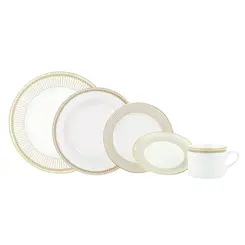 Aparelho Jantar e Chá 20 Peças Porcelana Schmidt - Dec. Vera 2254