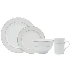 Aparelho com Bowl e Caneca 16 Peças Porcelana Schmidt - Dec. Martha 2309