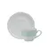Xícara Chá com Pires 200ml Porcelana Schmidt - Dec. Green Oak 2388